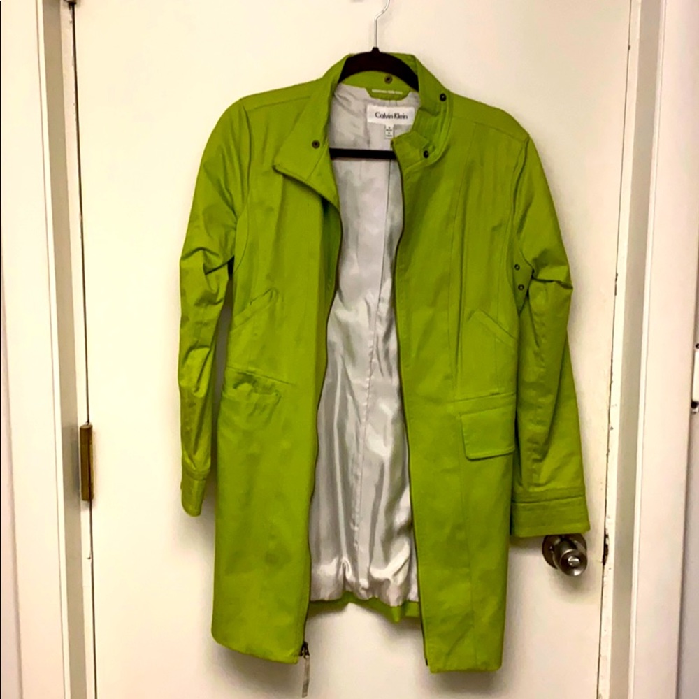 Green Calvin Klein Raincoat